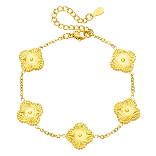 Detailed Flower Bracelet